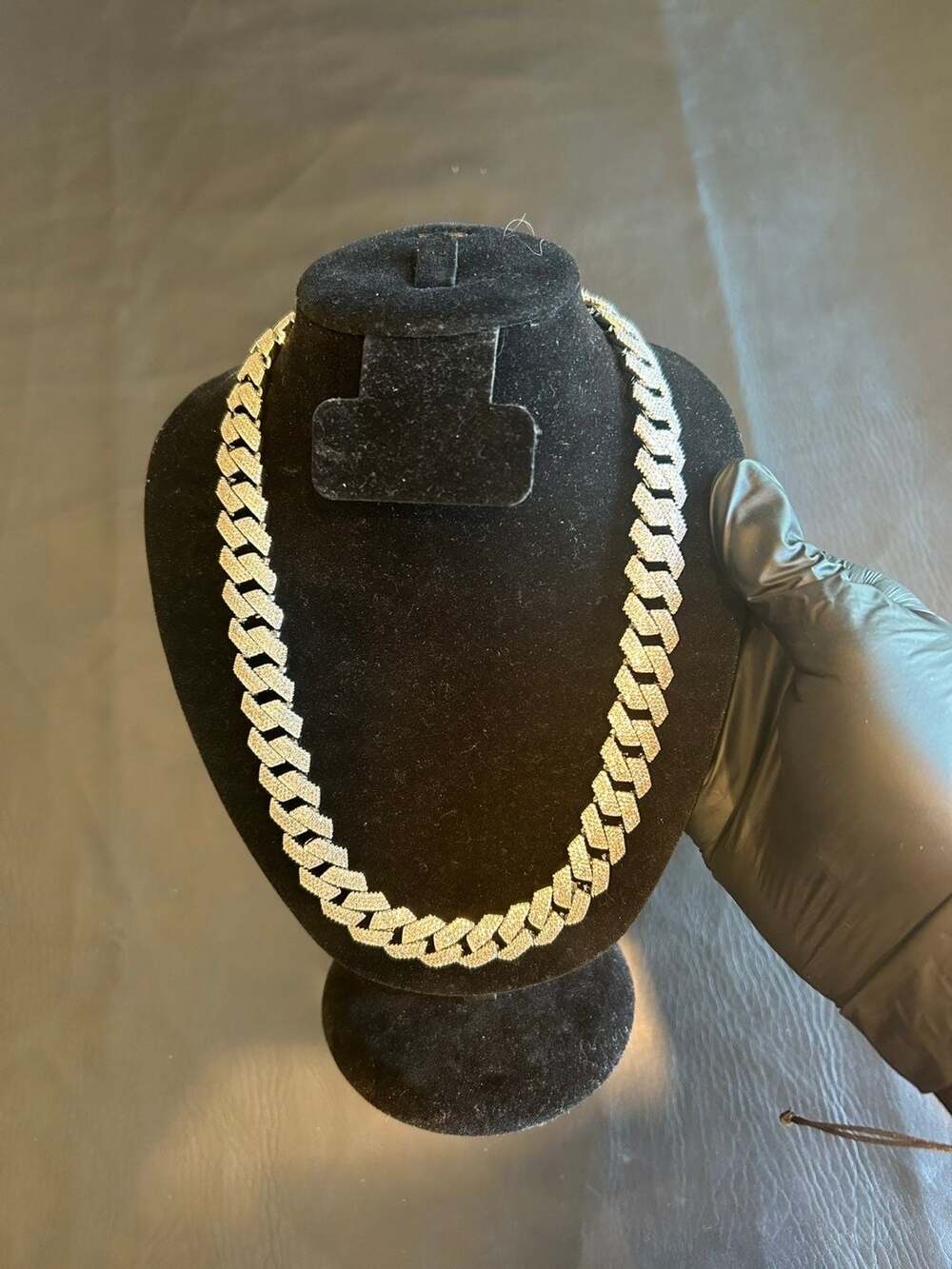 Moissanite VVS1 15mm 4-Row Silver Cuban Chain 20 Inch Brand New